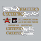 Cycle Pro - Competitor - Red and Gold decal set - old school bmx - Bmx Products AU
