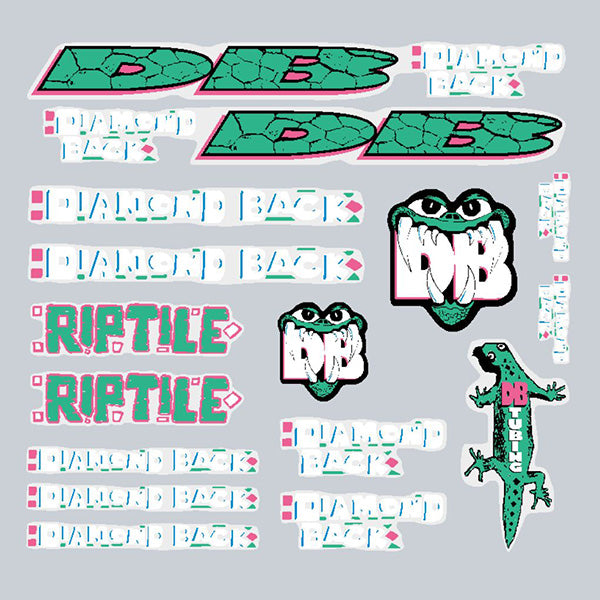 Diamond Back - 1992 Riptile for Black frame decal set