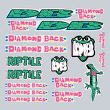 Diamond Back - 1992 Riptile for Chrome frame decal set