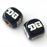 DG - Logo Dice Tire Valve Caps (Pair) - BLACK - Bmx Products AU