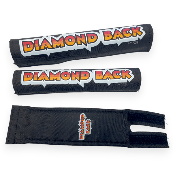 Diamond Back - 1982 - 1983 Nylon pad set - BLACK with Orange fade - old school bmx - Bmx Products AU