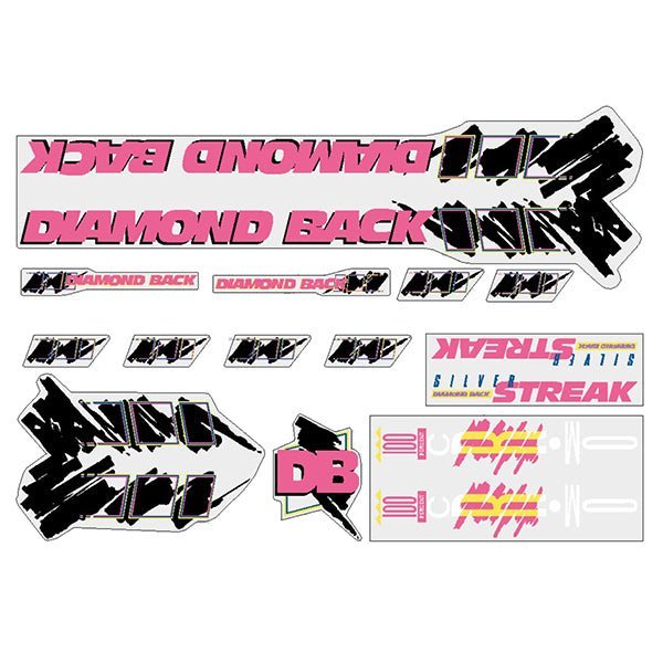 Diamond Back - 1988 Silver Streak - Chrome frame decal set - Old school bmx - Bmx Products AU