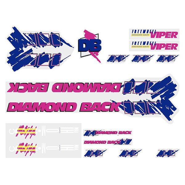 Diamond Back - 1988 Viper Freewheel - for blue frame decal set - Old school bmx - Bmx Products AU