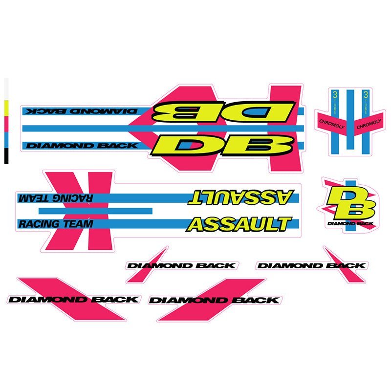 Diamond Back - 1991 Assult decal set for Chrome frame - Old school bmx - Bmx Products AU