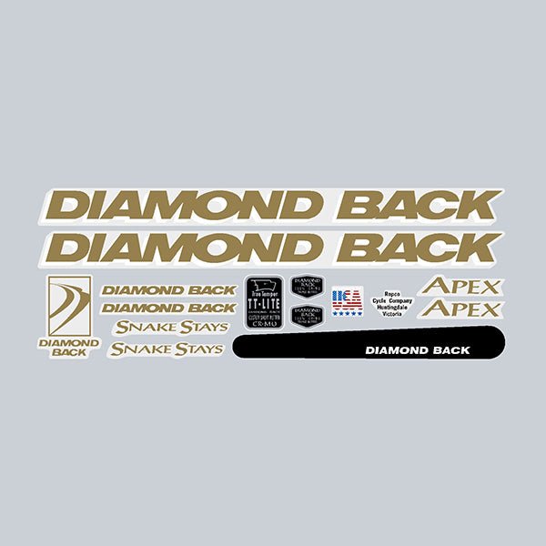 Diamond Back - 1994 APEX MTB magenta decal set for black frame - Old school bmx - Bmx Products AU