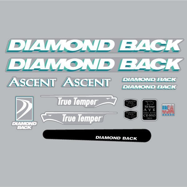 Diamond Back - 1994 ASCENT MTB for Purple frame decal set - Old school bmx - Bmx Products AU
