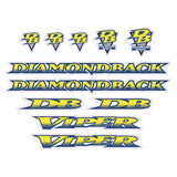 Diamond Back - 1995 Viper FW - Yellow Chrome frame decal set - Old school bmx - Bmx Products AU