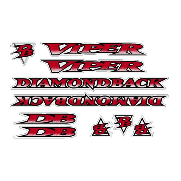 Diamond Back - 1996 Viper decal set for chrome frame - Old school bmx - Bmx Products AU