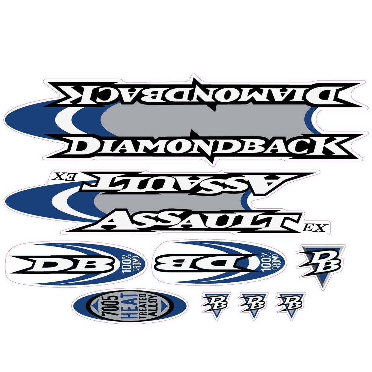 Diamond Back - 1998 Assult EX for polished frame decal set - Old school bmx - Bmx Products AU