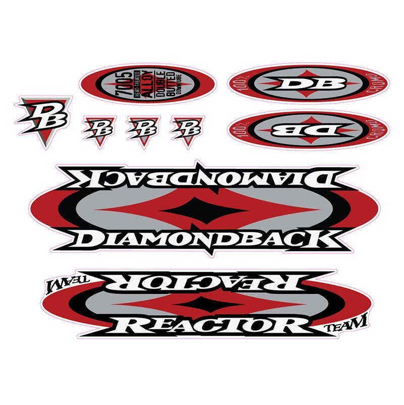 Diamond Back - 1998 Reactor TEAM decal set - Old school bmx - Bmx Products AU