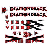 Diamond Back - 1998 Venom X for chrome frame decal set - Old school bmx - Bmx Products AU
