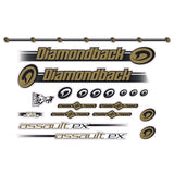 Diamond Back - 2000 Assult EX for white frame decal set - Old school bmx - Bmx Products AU