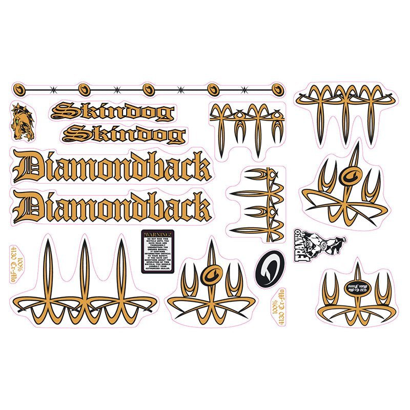 Diamond Back - 2000 Skindog for chrome frame decal set - Old school bmx - Bmx Products AU