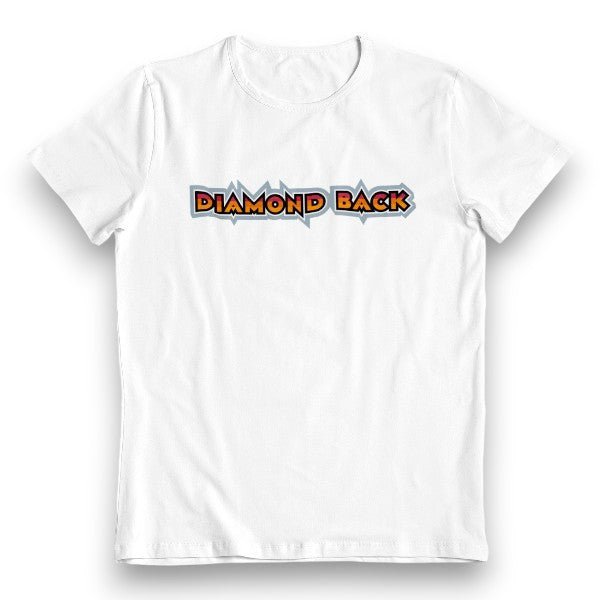 Diamond Back - Orange Fade logo on white shirt - Old school bmx Mens T-Shirt - Bmx Products AU