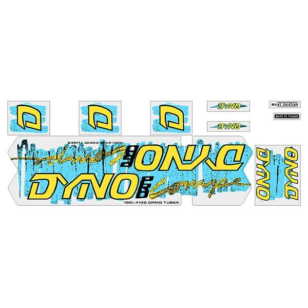 DYNO - 1987 PRO COMPE on clear decal set - old school bmx - Bmx Products AU