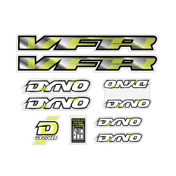 DYNO - 1992 VFR decal set for blue frame - old school bmx - Bmx Products AU