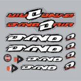 DYNO - 1993 AIR decal set with white text for chrome frame - old school bmx - Bmx Products AU