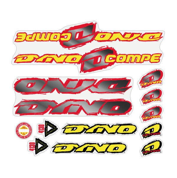 DYNO - 1993 COMPE decal set for black frame - old school bmx - Bmx Products AU