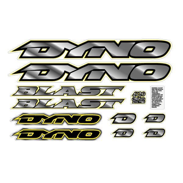 DYNO - 1995 BLAST decal set for blue frame - old school bmx - Bmx Products AU