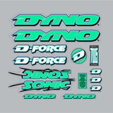 DYNO - 1996 SONIC decal set for polished frame - old school bmx - Bmx Products AU
