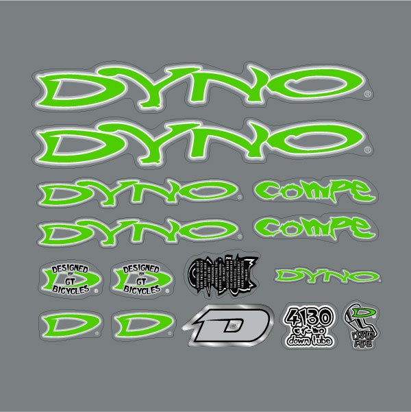 DYNO - 2000 COMPE decal set for black frame - Bmx Products AU