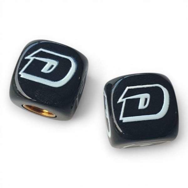 DYNO - One color Dice Tire Valve Caps (Pair) - Black - old school bmx - Bmx Products AU