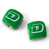 DYNO - one color Dice Tire Valve Caps (Pair) - Green - old school bmx - Bmx Products AU