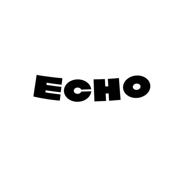 Echo - Helmet Decal - Curved Die cut - BLACK decal - old school bmx - Bmx Products AU