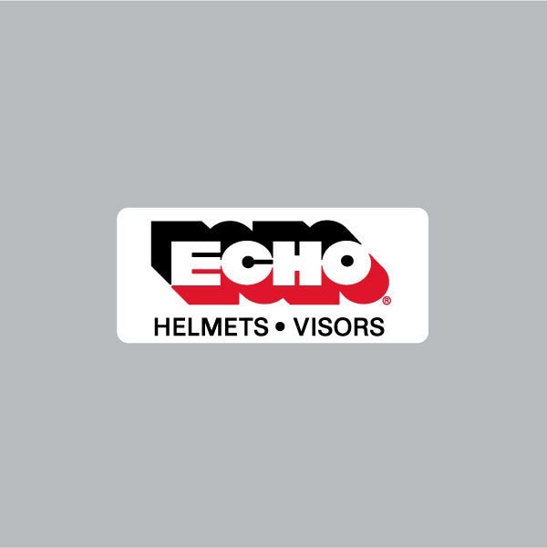 Echo - Helmet & Visors Decal - Red and black on white - old school bmx - Bmx Products AU