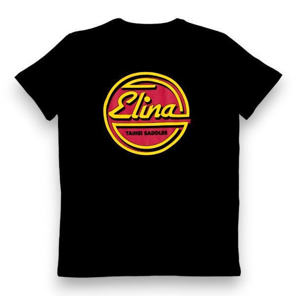Elina - Taihei Saddles logo on black shirt - Old school bmx - Bmx Products AU