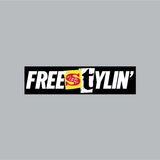FREESTYLIN' - Black Plate decal on white - old school bmx - Bmx Products AU