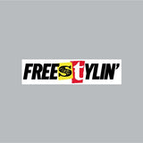 FREESTYLIN' - White Plate decal on white - old school bmx - Bmx Products AU