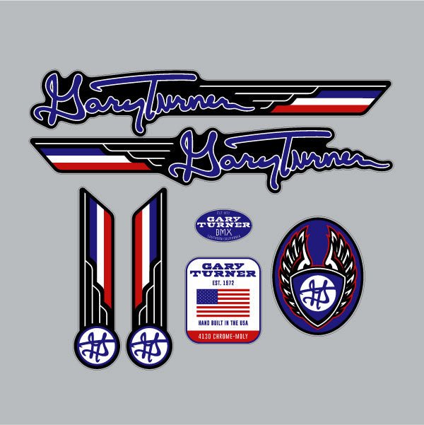 Gary Turner - 2020 Red White Blue on clear - decal set - Bmx Products AU