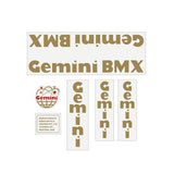 Gemini - Bmx GOLD decal set - old school bmx - Bmx Products AU