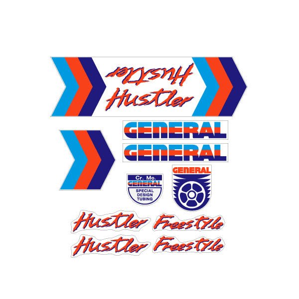 General - 1984 Hustler decal set - Bmx Products AU