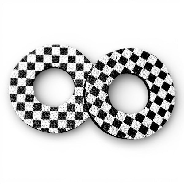 Grip Donuts - (Pair) - BLACK - CHECKER - old school bmx - Bmx Products AU