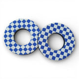 Grip Donuts - (Pair) - BLUE - CHECKER - old school bmx - Bmx Products AU