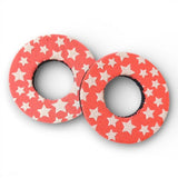 Grip Donuts - (Pair) - FLURO PINK - STARS - old school bmx - Bmx Products AU