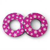 Grip Donuts - (Pair) - MAGENTA - STARS - old school bmx - Bmx Products AU