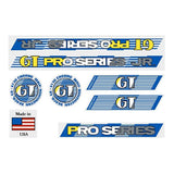 GT - 1987 Pro Series JR - Clear - decal set - Old school bmx - Bmx Products AU
