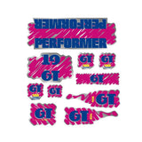 GT - 1988 Performer decal set for Chrome or White frame - on Chrome - Old school bmx - Bmx Products AU