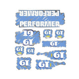 GT - 1988 Performer decal set for Pink frame - on Chrome - Old school bmx - Bmx Products AU