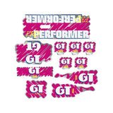 GT - 1988 PRO Performer decal set for Black or Blue frame - on Chrome - Old school bmx - Bmx Products AU