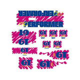 GT - 1988 PRO Performer decal set for Chrome or White frame - on Clear - Old school bmx - Bmx Products AU