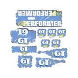 GT - 1988 PRO Performer decal set for Pink frame - on Chrome - Old school bmx - Bmx Products AU