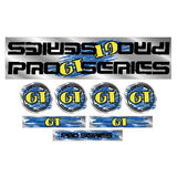 GT - 1989 Pro Series - Black on Chrome - decal set - Old school bmx - Bmx Products AU