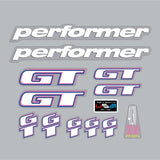 GT - 1990 Performer for red frame - on Clear decal set - Old school bmx - Bmx Products AU