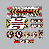 GT - 1990 Pro Freestyle TOUR - on Chrome decal set - Old school bmx - Bmx Products AU