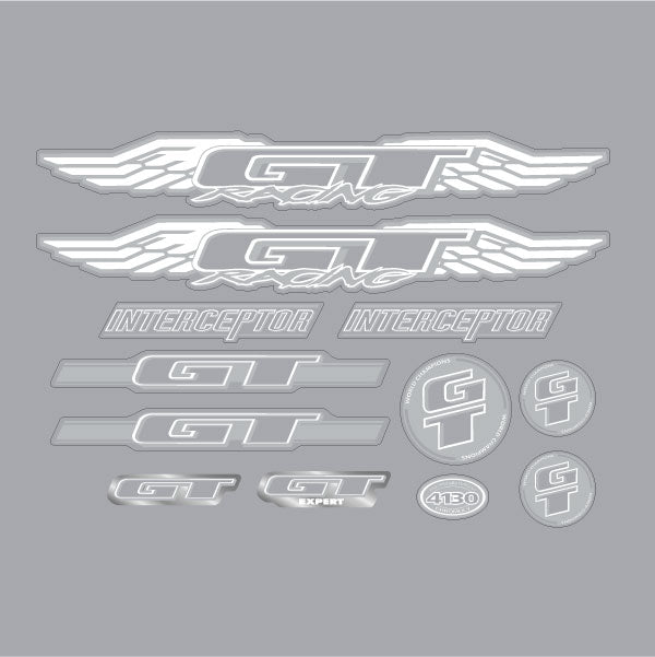 GT - 1997 Interceptor decal set for blue frame - Old school bmx - Bmx Products AU