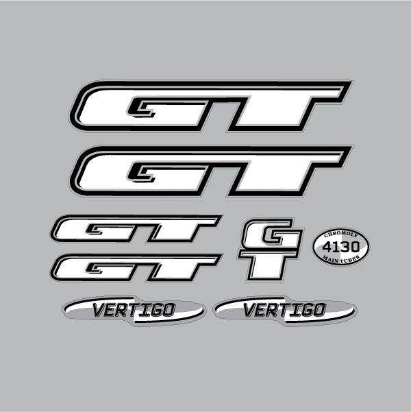 GT - 1998 Vertigo - for blue frame - decal set - Old school bmx - Bmx Products AU